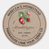 Étiquettes de pot de conserve en papier kraft pour (Devant)