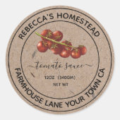 Étiquettes de pot de conserve en papier Kraft Sauc (Devant)