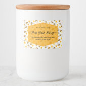 Étiquettes de pot de miel à motif d'abeille (Devant)