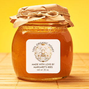 Étiquettes de pot de miel Abeille à miel Nid d'abe