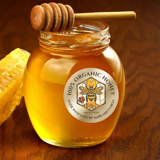 Étiquettes de pot de miel Abeille à miel Nid d'abe