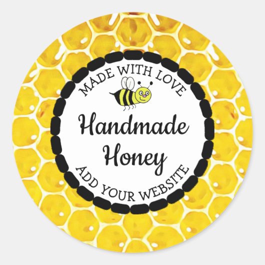 Étiquettes de pot de miel artisanal (Devant)