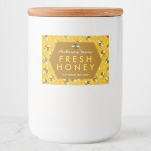 Étiquettes de pot de miel maison   Bees Honeypeb C