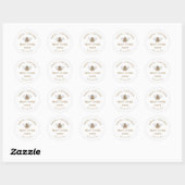 Étiquettes de pot de miel pour cadeaux de mariage (Feuille)