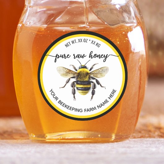 Étiquettes de pot de miel | Rucher d'abeilles à mi