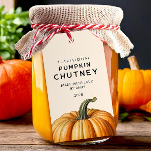 Étiquettes de pot de nourriture de chutney de citr