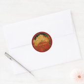 Étiquettes de pot d'épices à fleurs rouge et or (Enveloppe)