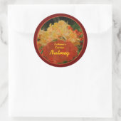 Étiquettes de pot d'épices à fleurs rouge et or (Sac)