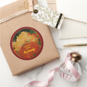 Étiquettes de pot d'épices à fleurs rouge et or (Cadeaux)
