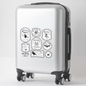Étiquettes de potion Halloween vintage (Sur valise)