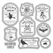 Étiquettes de potion Halloween vintage (Devant)