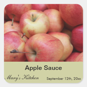 Étiquettes de pots de compote de pommes maison