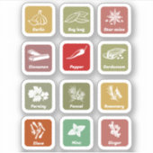 Étiquettes de pots d'herbe et d'épices pour votre  (Devant)