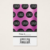 Étiquettes de prix avec code-barres et logo violet (Dos)
