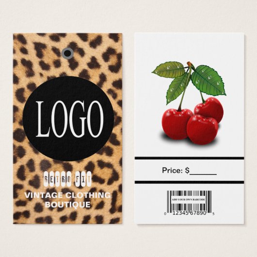 Étiquettes de prix de bijoux avec code-barres et l (Devant & derrière)