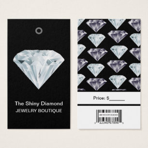 Étiquettes de prix de bijoux diamant personnalisée