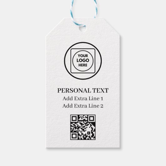 Étiquettes de prix de cadeau d'affaires de code QR (Devant)