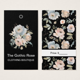 Étiquettes de prix de fleurs de roses aquarelles p