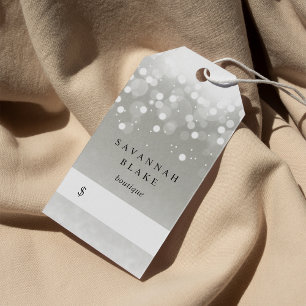 Étiquettes de prix de la lueur de platine