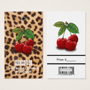 Étiquettes de prix de vêtements vintage Cerises av