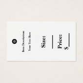 Étiquettes de prix Logo noir Étiquette de vente au (Devant)