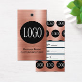 Étiquettes de prix Logo Or Rose avec Code-Barres  (Bureau)