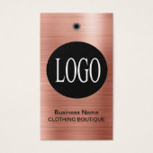 Étiquettes de prix Logo Or Rose avec Code-Barres  (Devant)