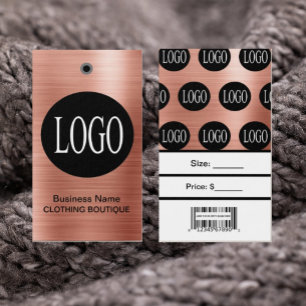 Étiquettes de prix Logo Or Rose avec Code-Barres