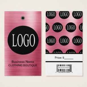 Étiquettes de prix Logo Or Rose Clair avec Code-Ba