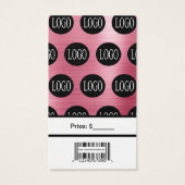 Étiquettes de prix Logo Or Rose Clair avec Code-Ba (Dos)