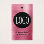 Étiquettes de prix Logo Or Rose Clair avec Code-Ba (Devant)