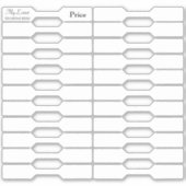 Étiquettes de prix pour bijoux vierges (Devant)