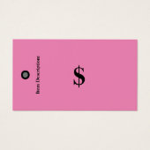 Étiquettes de prix sans code-barres rose pour vent (Devant)