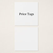 Étiquettes de prix Simple Professional 2,5" x 2,5" (Devant & derrière)