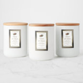 Étiquettes de produit Blanche Pailletée Anthracite (Bouteilles)