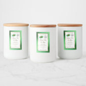 Étiquettes de produit blanches avec paillettes ver (Bouteilles)