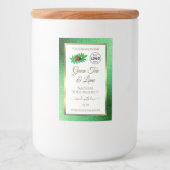 Étiquettes de produit blanches avec paillettes ver (Devant)