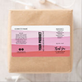 Étiquettes de produit de bocal rose Encre stratifi (En situation)