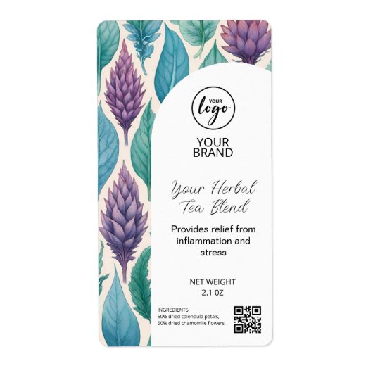 Étiquettes de produit de mélange de plantes (Devant)