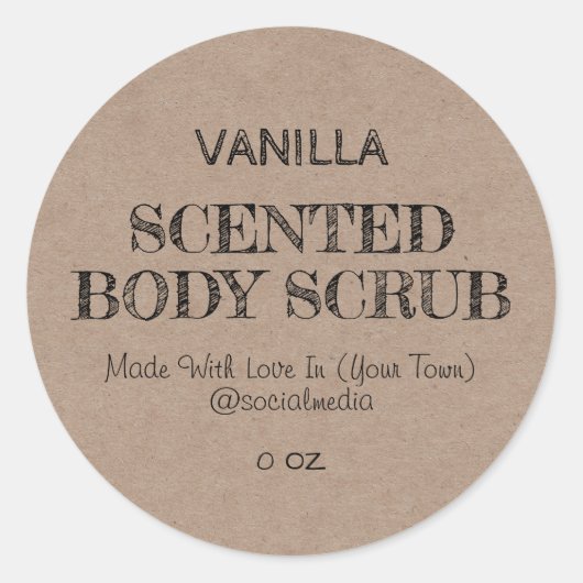 Étiquettes de produit de style de main dessiné (Devant)