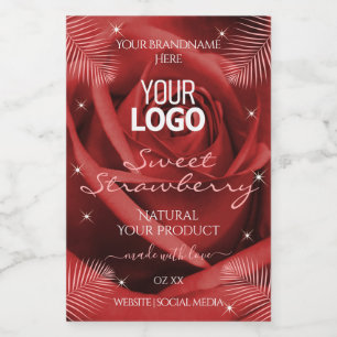 Étiquettes de Produit Élégantes Logo Feuilles de P
