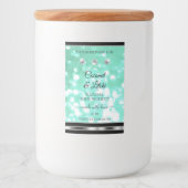 Étiquettes de produit en paillettes sarcelle scint (Devant)