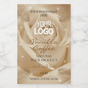 Étiquettes de produit Logo Feuilles de palmier Ros