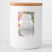 Étiquettes de produit monogrammées argentées avec (Devant)