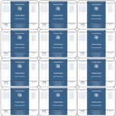 Étiquettes de produit noir bleu simple Conteneur (Devant)