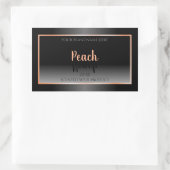 Étiquettes de produit noir et blanc élégant Peach  (Sac)