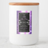 Étiquettes de produit noir violet brillant avec lo (Devant)