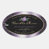Étiquettes de produit noir violet Parties scintill (Devant)