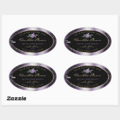 Étiquettes de produit noir violet Parties scintill (Feuille)