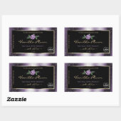 Étiquettes de produit noir violet Parties scintill (Feuille)